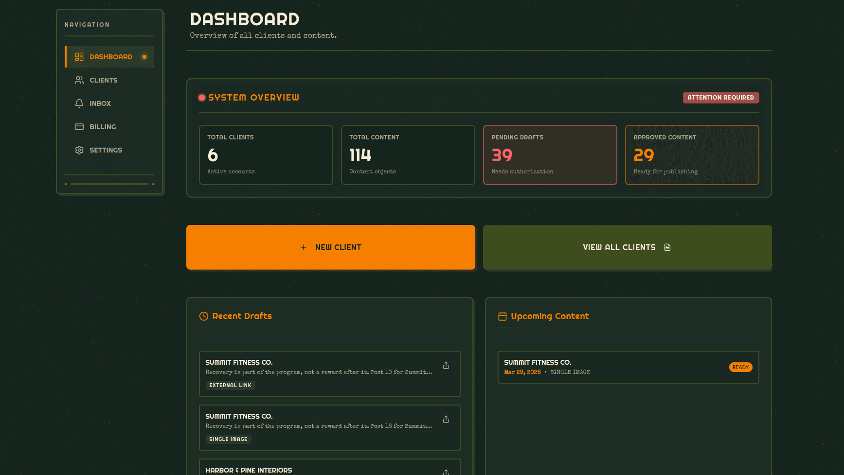 Dashboard Overview